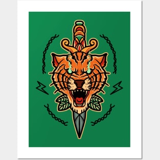 tiger and dagger Posters and Art